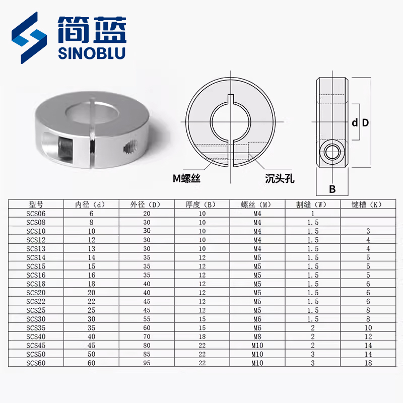 开口型固定环